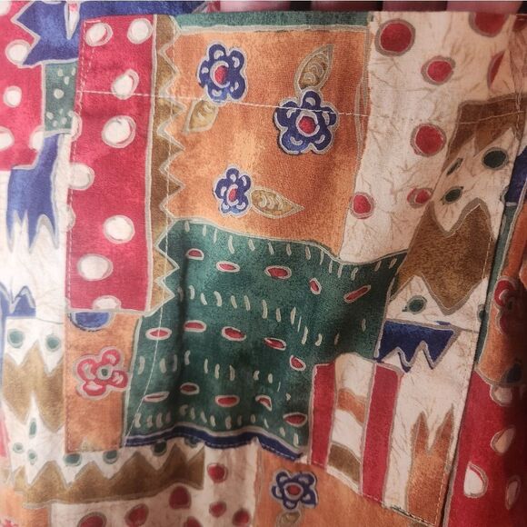 Vtg90s The Territory Ahead M 100% Cotton Abstract PrintPocket ButtonUpMen Shirt - Picture 5 of 11